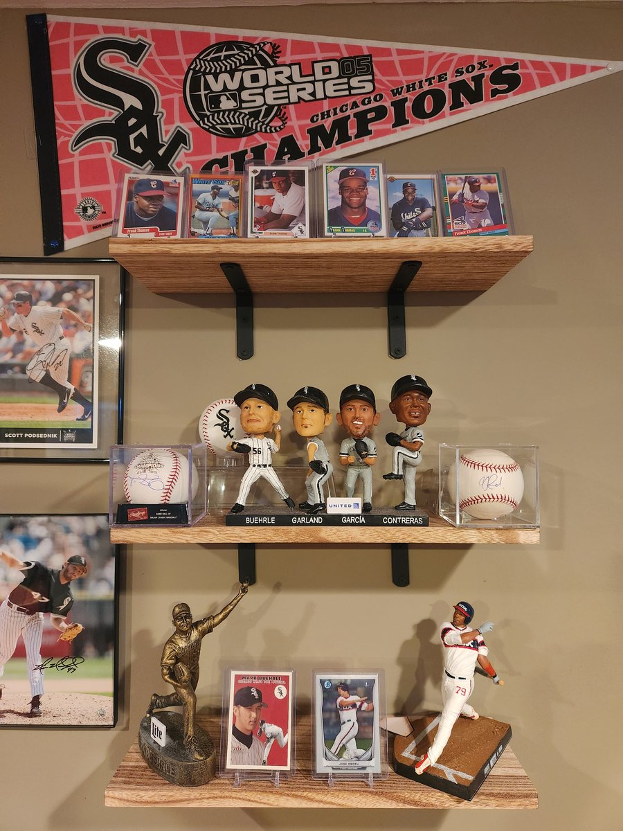 myermania's tweet image. Added Mr. Garland to the sweet new bobblehead display. Got Freddy at the celebration last weekend. Just need Jose and Mark now! @whitesox #WhiteSox