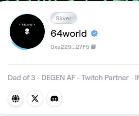 i64StudioNFTs's tweet image. The β
tri-force is complete ποΈπποΈ
Massive shoutout to the goat @Phin_totten π«‘
First I stormed the gates of @Twitch π
Next we set our sights upon the kingdom of @KickStreaming π
Finally we arrived at the helm of Valhalla π
Officially a @AbstractChain verified streamer! π§β¦