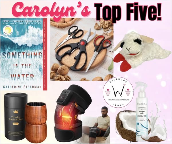 HumbleWarrior10's tweet image. ✨✨✨ Hey Warriors🥳! Here's an awesome recap of yesterday’s Top Five Favorites plus a bonus!💖
👉 Multipet Lambchop Dog Toy——>
shop.humblewarrior.com/amazon/3SL5g
👉 Something in the Water by Catherine Steadman ——>
shop.humblewarrior.com/amazon/SNrFS
👉 3 Pack of Stainless Steel Kitchen Shears ——>…