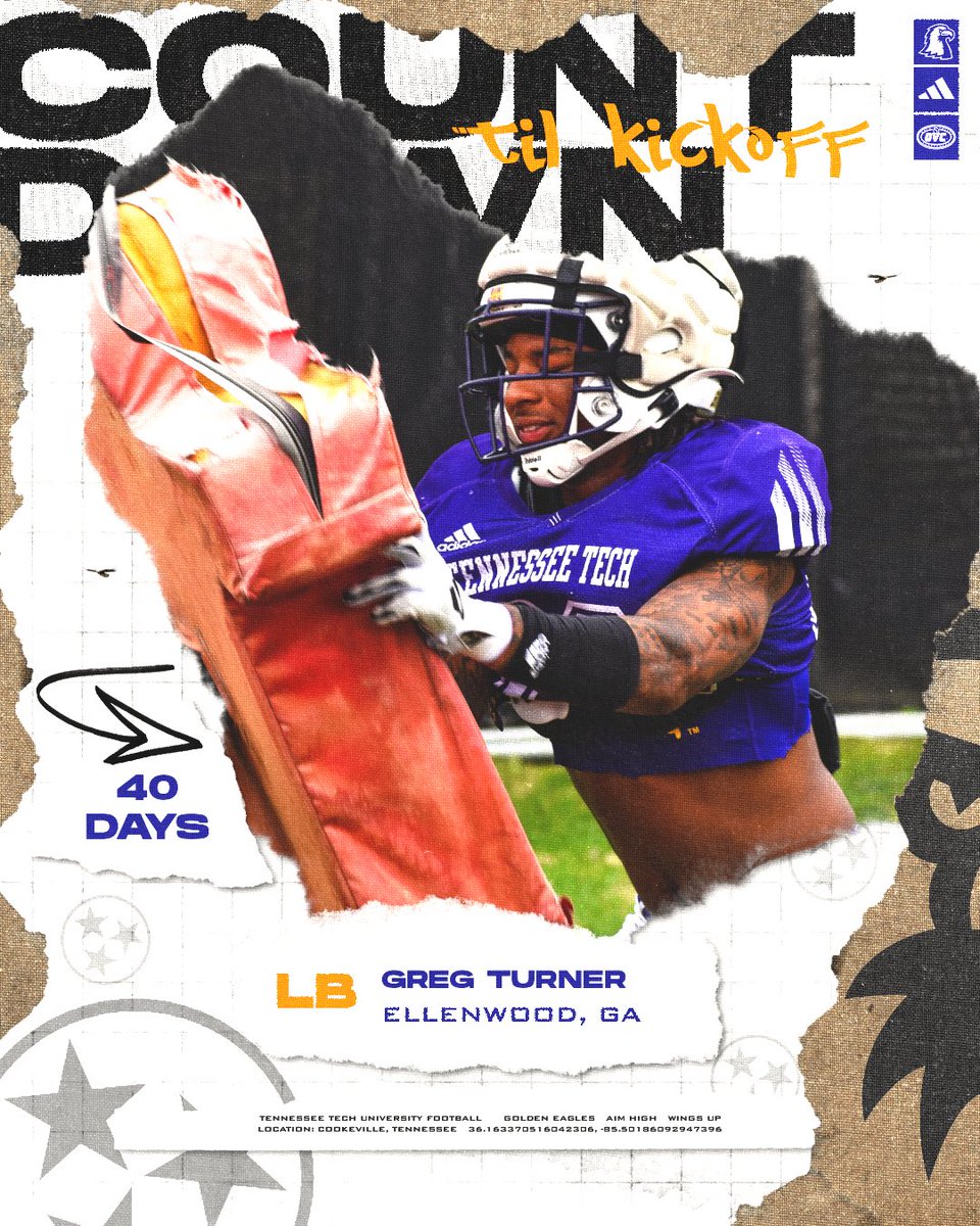TNTechFootball's tweet image. 🚨COUNTDOWN TO KICKOFF🚨
4️⃣0️⃣ days…
#AimHigh | #WingsUp