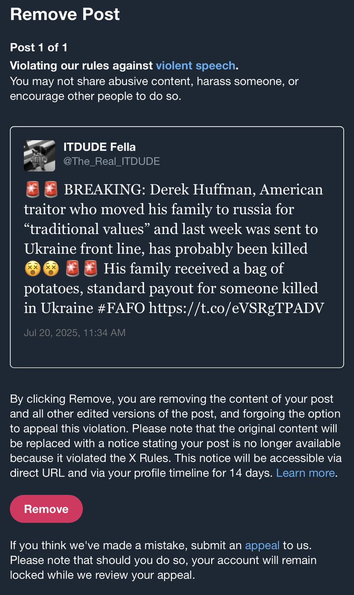 Motherfcking vatniks on motherfcking Xshitter platform 🤷‍♂️
You won this round asswipes… you won’t win the war 🇺🇦🫡
