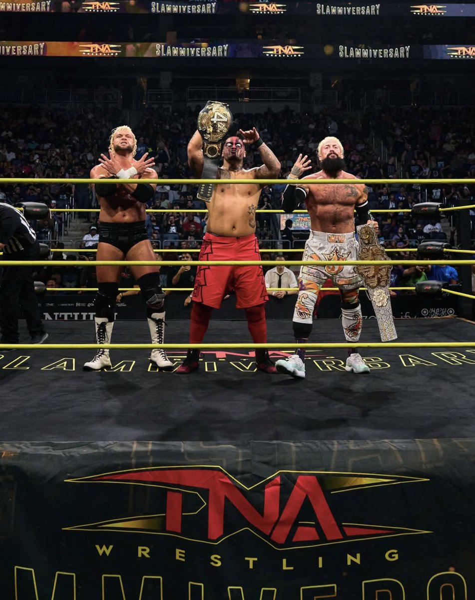 4thrope's tweet image. WHAT'S BETTER THAN 3 ROPES?! 🦂⚖️
@Zillafatu @JoshuaBishop_ @real1
#4THROPE #TNA #SLAMMIVERSARY