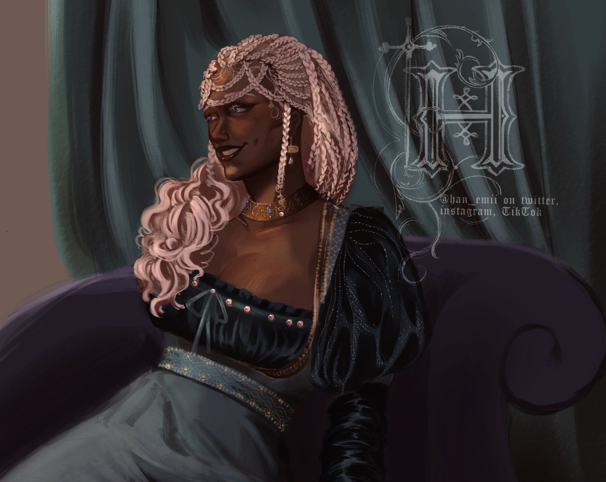 Han_emii's tweet image. Lady Laena Velaryon of Driftmark 🌊🐚
———
#Laena #LaenaVelaryon #Velaryon #HouseVelaryon
#HouseOfTheDragon #HouseoftheDragonS3
#houseofthedragonfanart #hotd #Asoiaf #rhaenyratargaryen
#Laenyra #RhaenryaxLaena #Baela #Rhaena #gameofthrones #digitalart #CLIPSTUDIO #Procreate