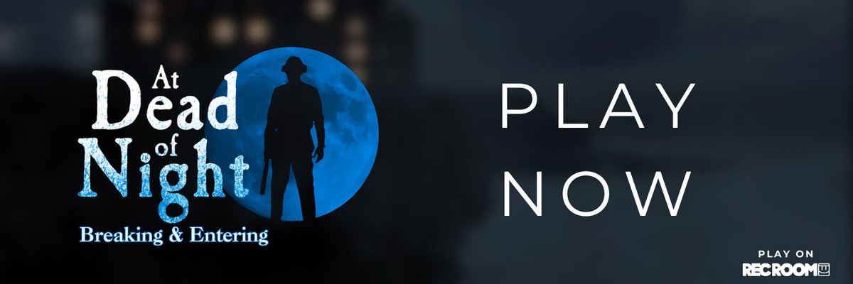 PedroStudiosInc's tweet photo. THE ETENRAL NIGHT BEGINS!
#AtDeadOfNight Breaking And Entering is out now!

And the action awaits you! Join in and become Jimmy Hall and hunt down your friends or become a trespasser and escape the hotel!

Available NOW on @recroom for FREE on all platforms!
#recroom #VR 

Play Here:
https://t.co/omozLlUcb8