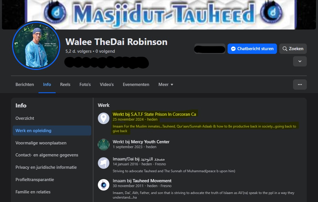 PVelleAntiJihad's tweet image. This muslim extremist works in a prison in Corcoran (California, US). And he is not the only one! There are more working in other prisons. Do you know him, @TPASarah? This is asking for trouble. Radicalization and conversions to islam in prison can no longer be contained.