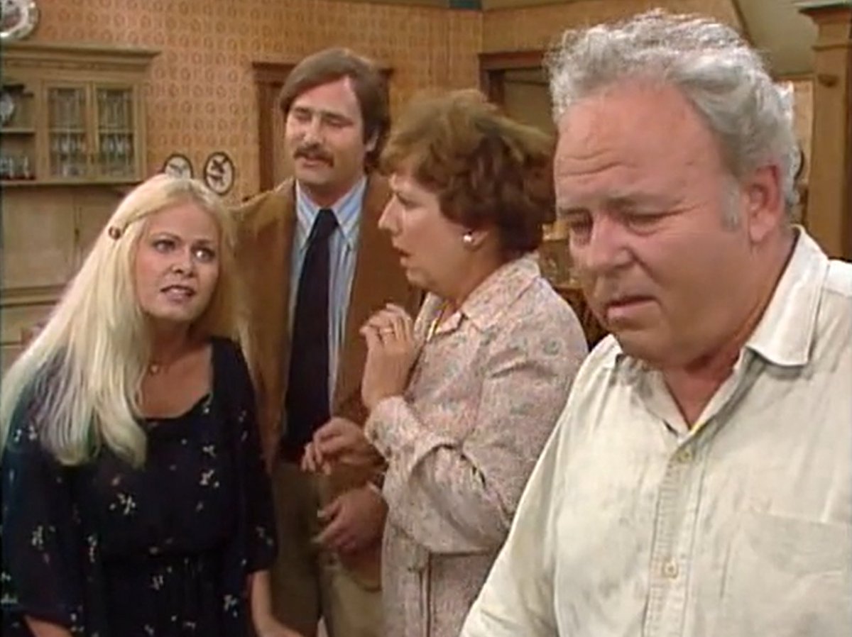 televisionaryZW's tweet image. 12027. All in the Family "The Unemployment Story Pt 1" - By this point in the series Archie was a decent enough guy to try to hide his bad news so that he wouldn't ruin a celebration. Heck, he even refrains from saying anything racial at the unemployment office! Baby steps. (B)
