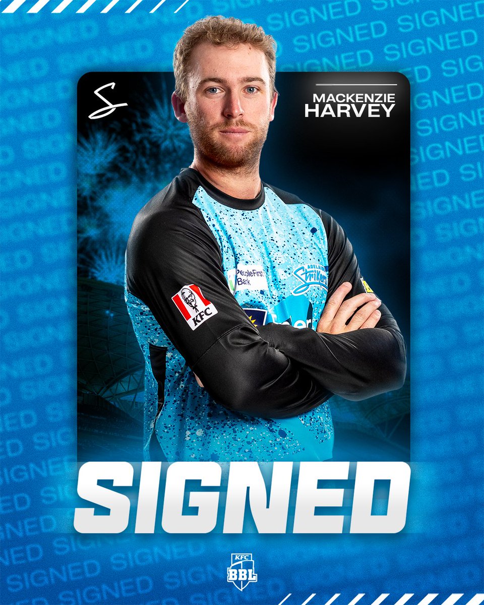 BBL's tweet image. From the Renegades to the @StrikersBBL 👀
Mackenzie Harvey is all-in on his move to South Australia, signing a one-year deal with Adelaide ahead of #BBL15.