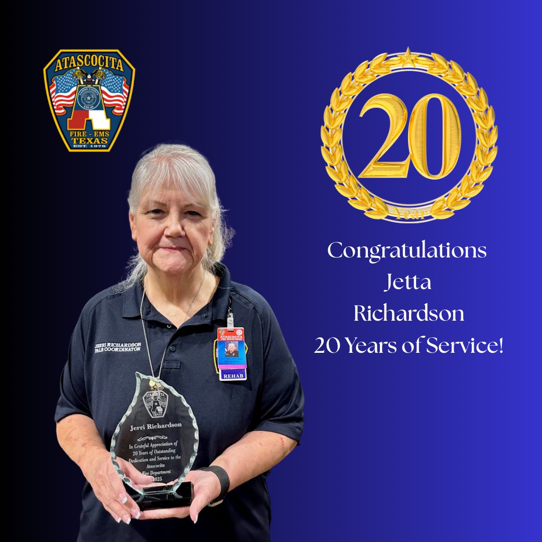 AVFDOEM's tweet image. Tonight we recognized two of our members for their years of service with the Atascocita Fire Department!  Congratulations to Jetta for 20 years of service and Cory for five years of service!
#AFDaGreatPlaceToWork