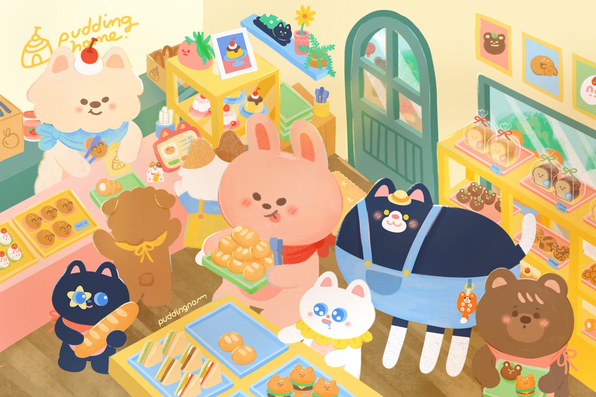 puddingnomm's tweet image. เที่ยงแล้วแวะมาซื้อขนมร้านพุดดิ้งได้นะ!
🍞🥖🥯🥨🥐🥪🍰🍮