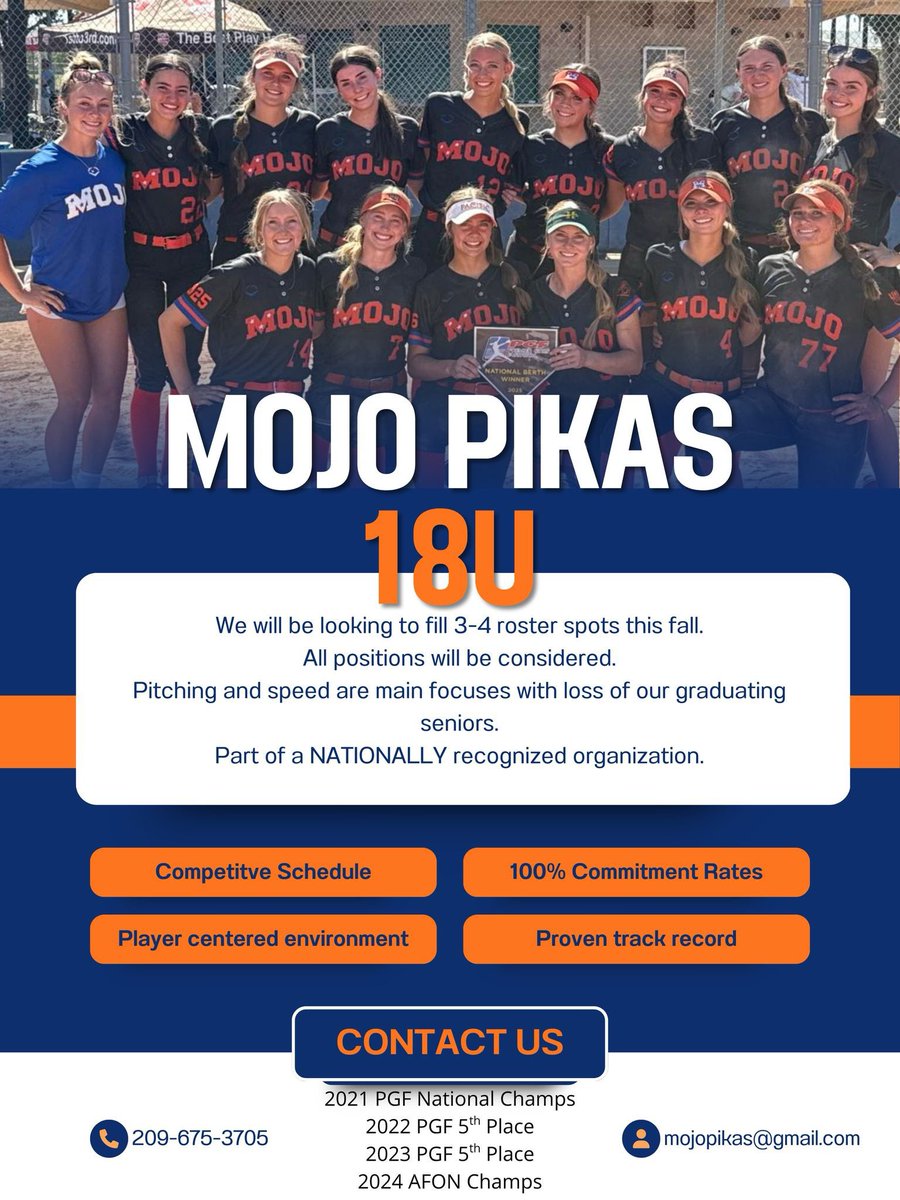 MojoPikas's tweet image. Pitching, infield and speed/slappers come join our faMily! Reach out to coach Pikas for more information