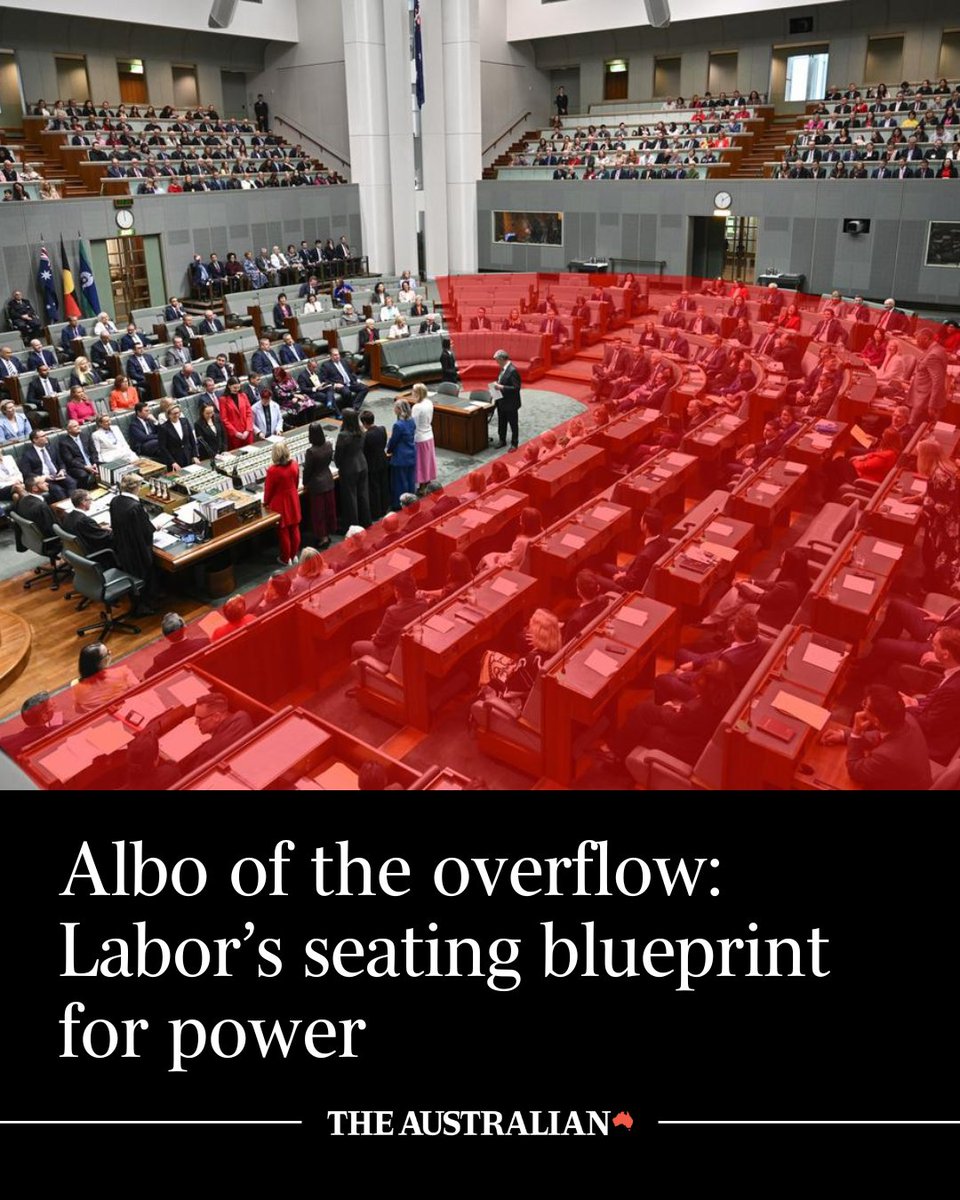 australian's tweet image. There’s no better signifier of Anthony Albanese’s power than the seating plan for the House. But where individual MPs are seated in this chamber is just as important as where the bulging Labor majority lands. Details: bit.ly/410yWpx