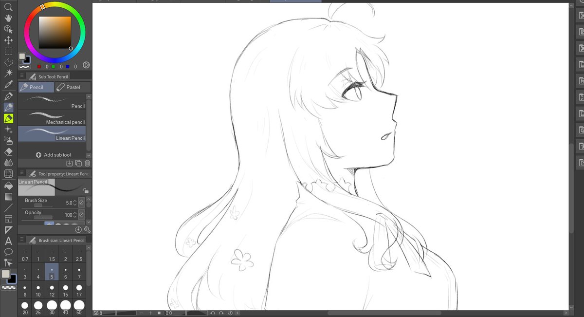 Vernaliast's tweet image. / Activity is slow cuz of comms and I'm doing my own thing but hey here's a Persephone doodle