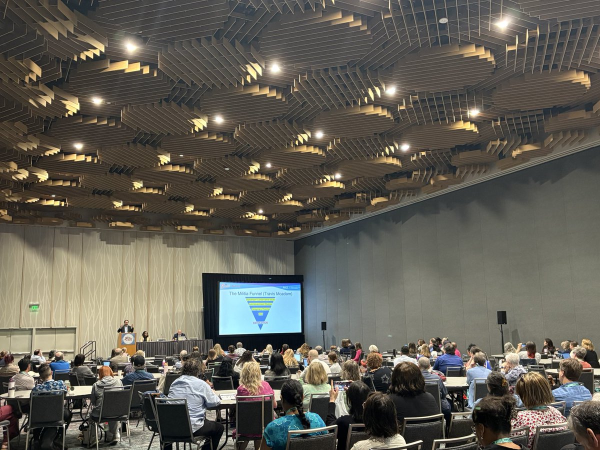 aallnet's tweet image. It was a packed house at Fake News Is Lethal: How Critical Media Literacy Aids to Avert the Violent Consequences of Disinformation. #AALL25