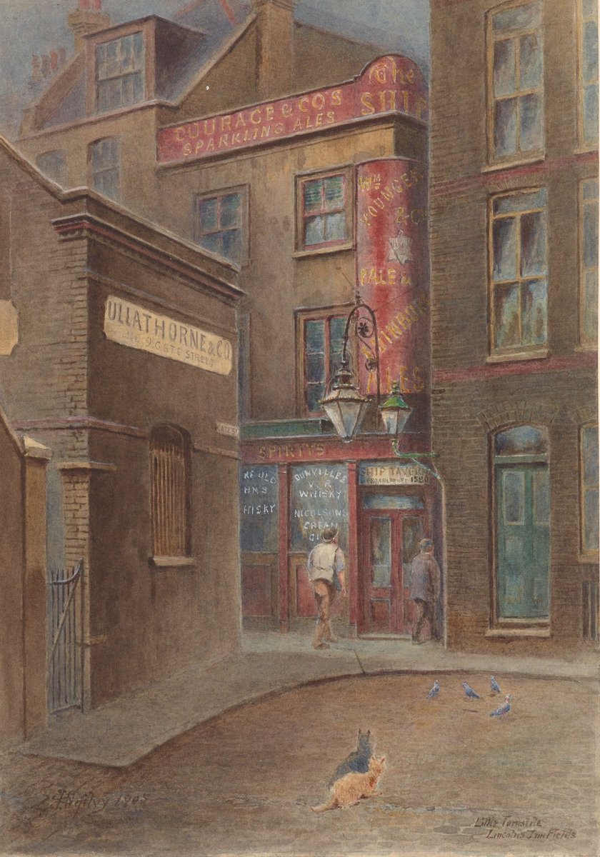 Britains___Pubs's tweet image. The Ship Tavern, Little Turnstile, Lincoln's Inn Fields by James Ogilvy, 1905