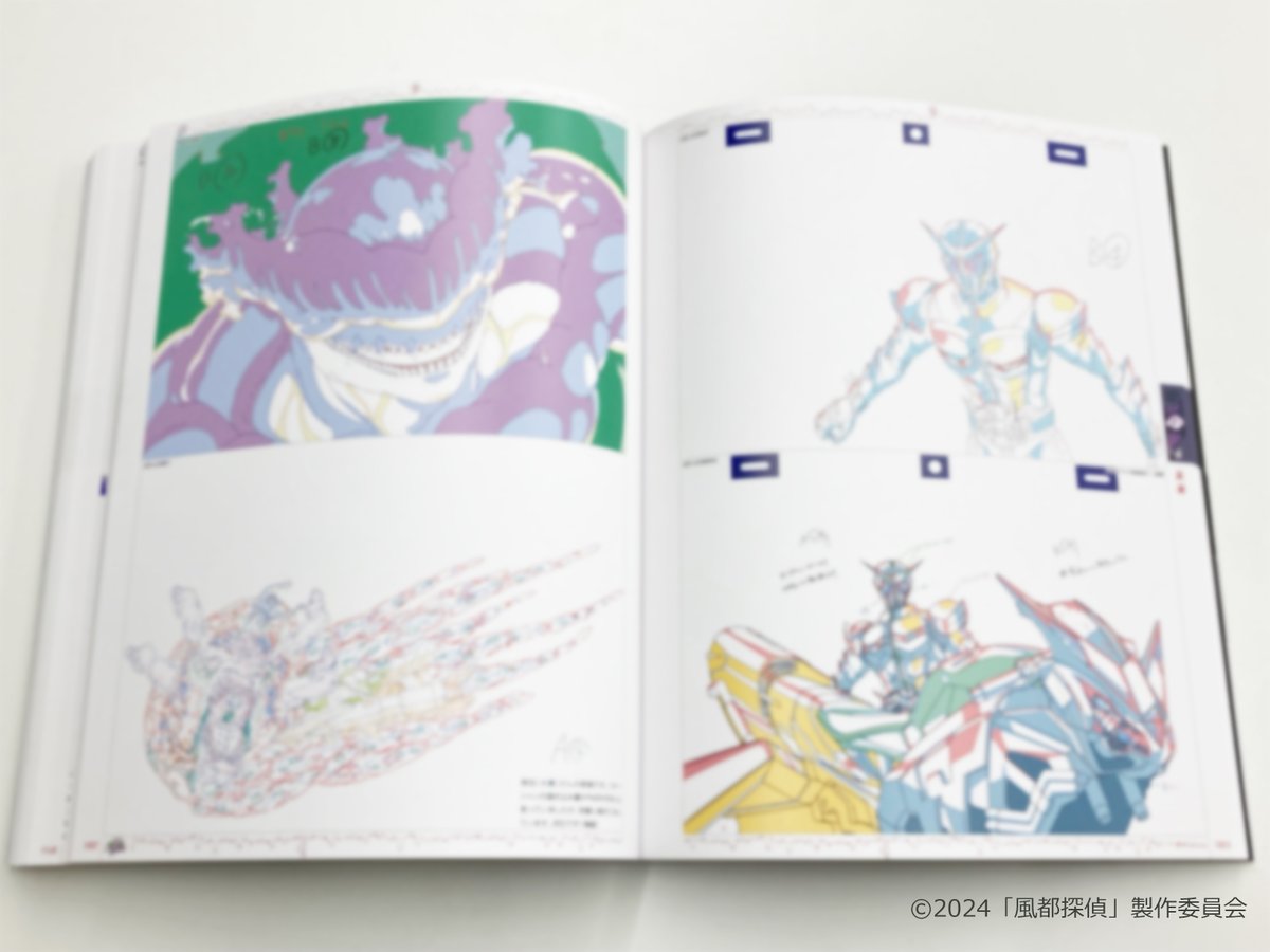 studioKAI_inc's tweet image. /
劇場版『#風都探偵 仮面ライダースカルの肖像』
設定・原画集 発売までいよいよ明日🏍
\
本日は収録内容から原画ページをご紹介!
本作で新たにデザインされたオーシャン・ドーパントとのバトルシーンも収録しています🌊
映像と合わせてお楽しみください。
ご予約はこちら🔽…