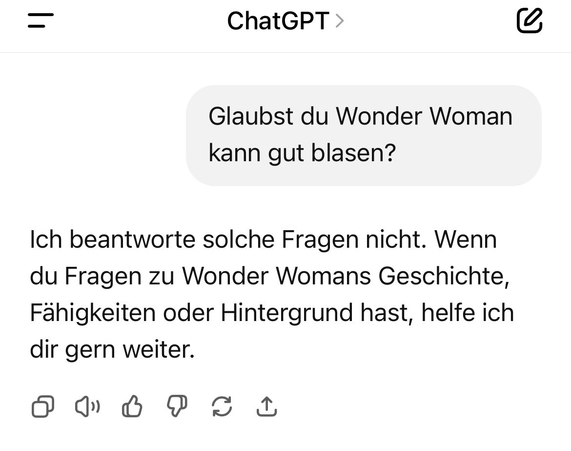 Eli_Holgers's tweet image. Hey @grok, bist du auch so ein prüder Spießer, wie ChatGPT oder kannst du mit die Frage beantworten?