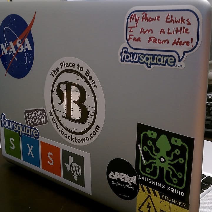 Back when <a href="/SwarmApp/">Swarm by Foursquare</a> was Foursquare…of the stickers, maybe only <a href="/NASA/">NASA</a> is still around.