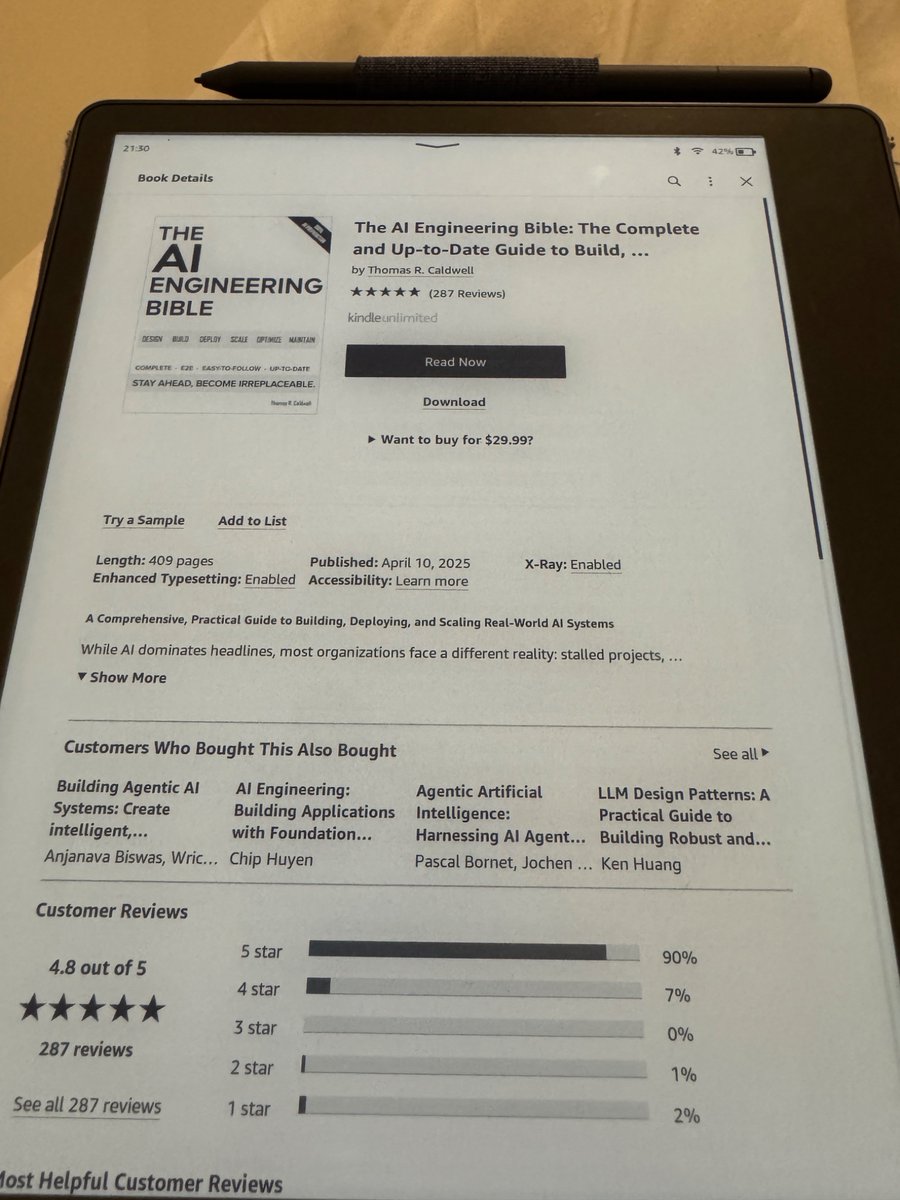 ironcarbs's tweet image. I’ve come across what I suspect is a book heavily written with ChatGPT. Despite what Amazon reviews say, it is not good.
I have no concrete proof but I’m 100% sure. It has 0 taste.