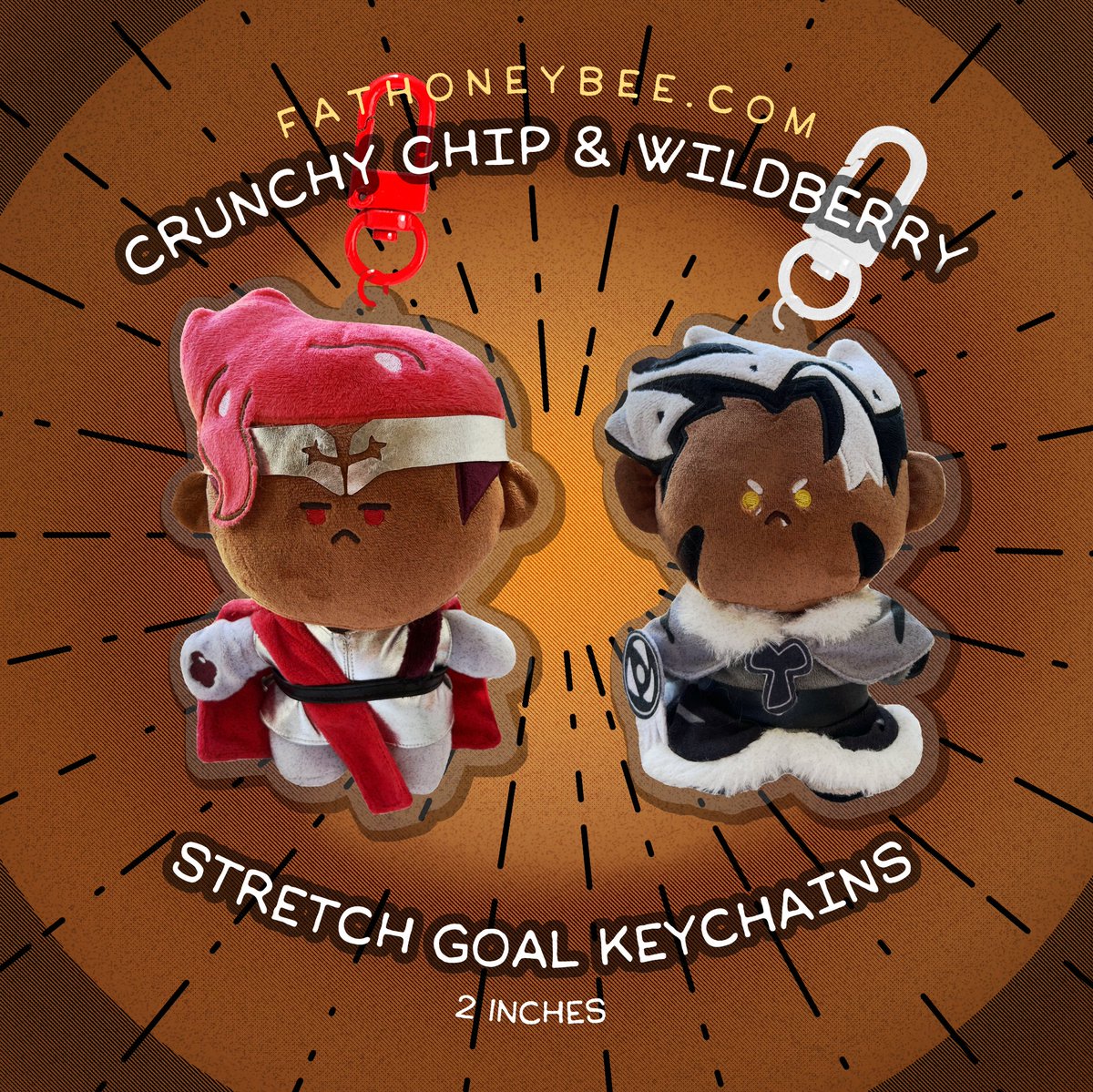 introducing stretch goals! orders will come with one or both 2 inch keychains at 50 orders 🩶❤️
 #wildchip #cookierunkingdom
