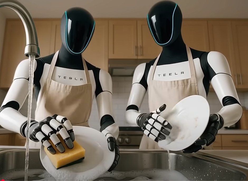 NWDisorder1111's tweet image. Tesla Optimus robots.
Musk says they will be in homes in the near future, taking care of kids, walking the dog, doing all common chores.
It's predicted Optimus will evolve into a vibrant member of the family, a helper, friend, and a new symbol of full automation in daily life.