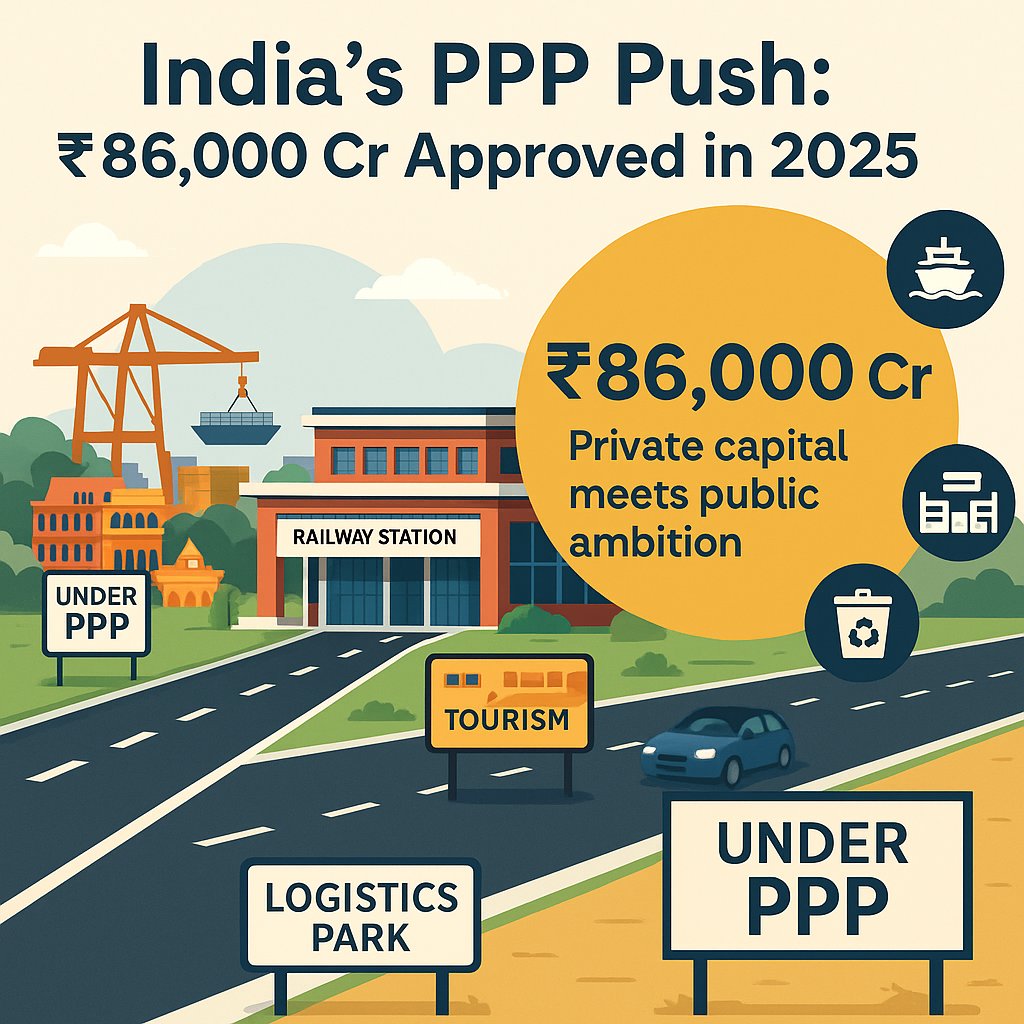 PPPs are back in the fast lane!
Govt has already greenlit ₹86,000 Cr worth of projects in 2025 — the highest since 2022.
From highways to #ports, station revamps to #tourism infra — private capital is powering #India’s growth engine once again financialexpress.com/business/infra…
#CII4PPP