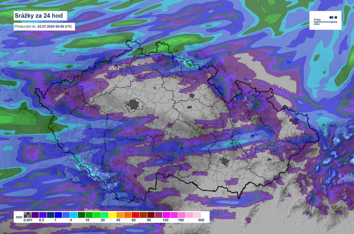 ⛈ Včerejší den přinesl zajímavé počasí jak z pohledu teplot, tak také ve srážkách.

🌩 Zatímco nejvyšší denní teploty na západě území byly jen kolem 23 °C, tak na východě byla maxima až o 10 °C vyšší. Nejvyšší teplotu včera zaznamenala stanice v Javorníku 33,5 °C. Na západě
