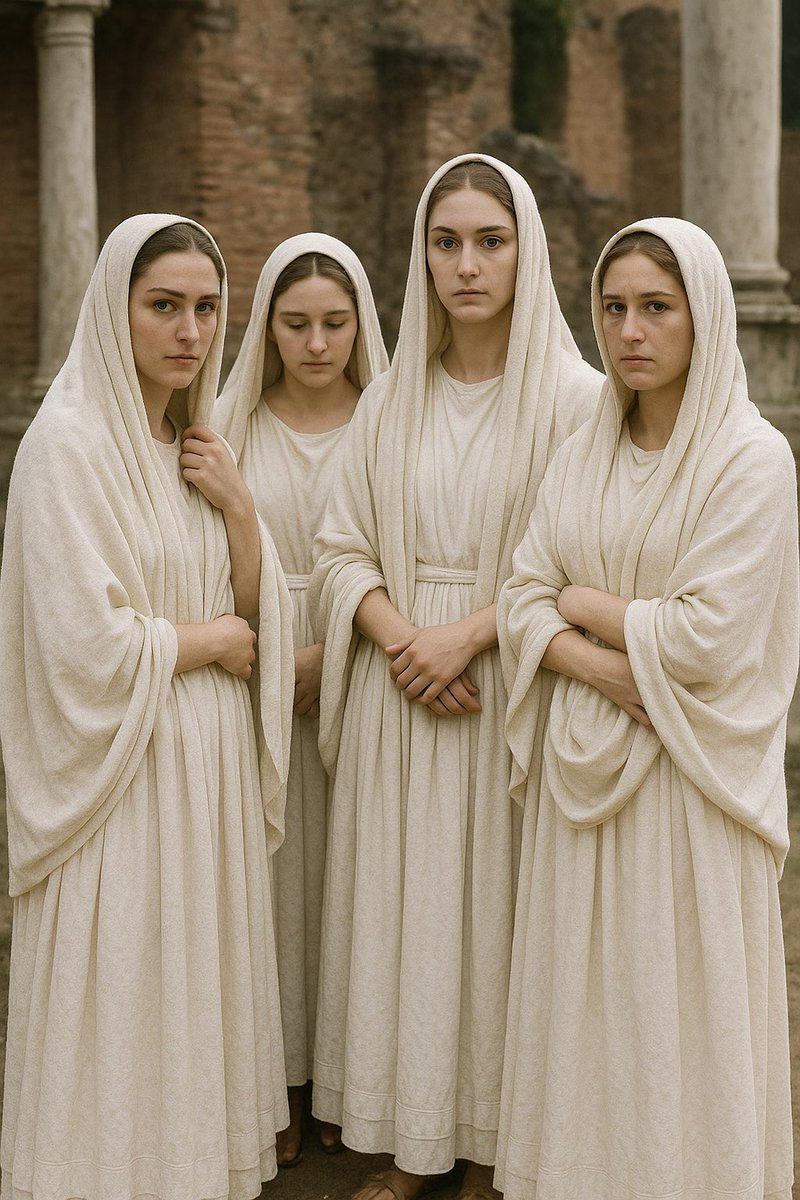 florfreijoo's tweet image. Virgenes Vestales, 30 años de servicio, una forma de acceder al poder si pertenecías a las familias patricias de Roma ¿a cambio de qué? De ser puras, es decir virgenes, sagradas. La idea de la menstruación y el sexo como algo impuro de las mujeres es antiquísima.