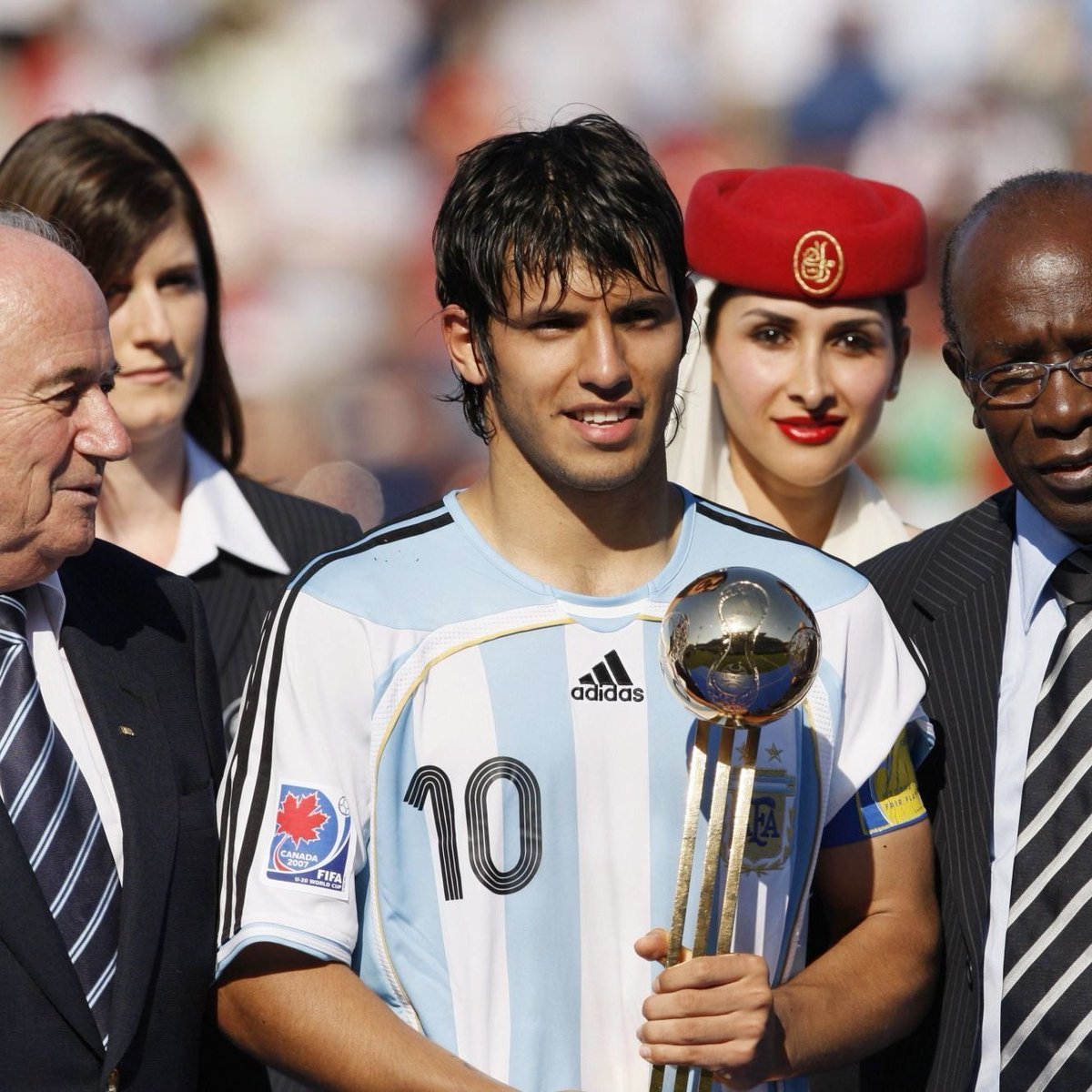 TouchlineX's tweet image. 18 years ago today, Sergio AgΓΌero made history with the Argentine U20 National Team, finishing as the tournament's top scorer and lifting the trophy! π¦π·π