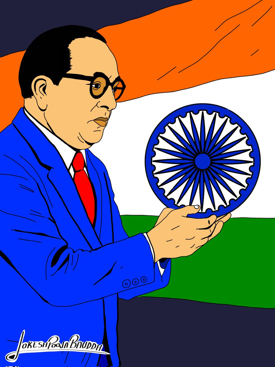 lokesh_pooja05's tweet image. On this day on 22 July 1947, #AshokChakra was included in the national flag by #DrBabasahebAmbedkar. And the #TirangaFlag was accepted as the #nationalFlag of India.
#KalaSeKranti #AmbedkarArt
#NationalFlagDay