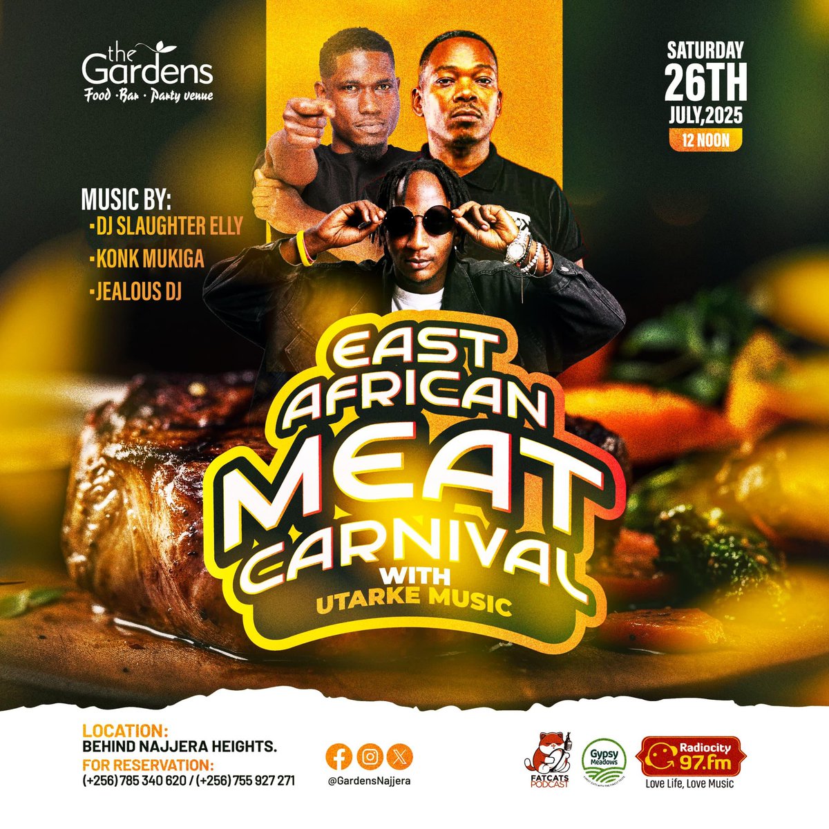 bashlima's tweet image. Anyways guys, yadde the week may be wacky, there's light at the end of the tunnel! #EastAfricanMeatCarnival returns this Saturday at @GardensNajjera. Lots of fun, food, UTAKE Music, games. Everything you need to wind up after a long week. Tubeyo!