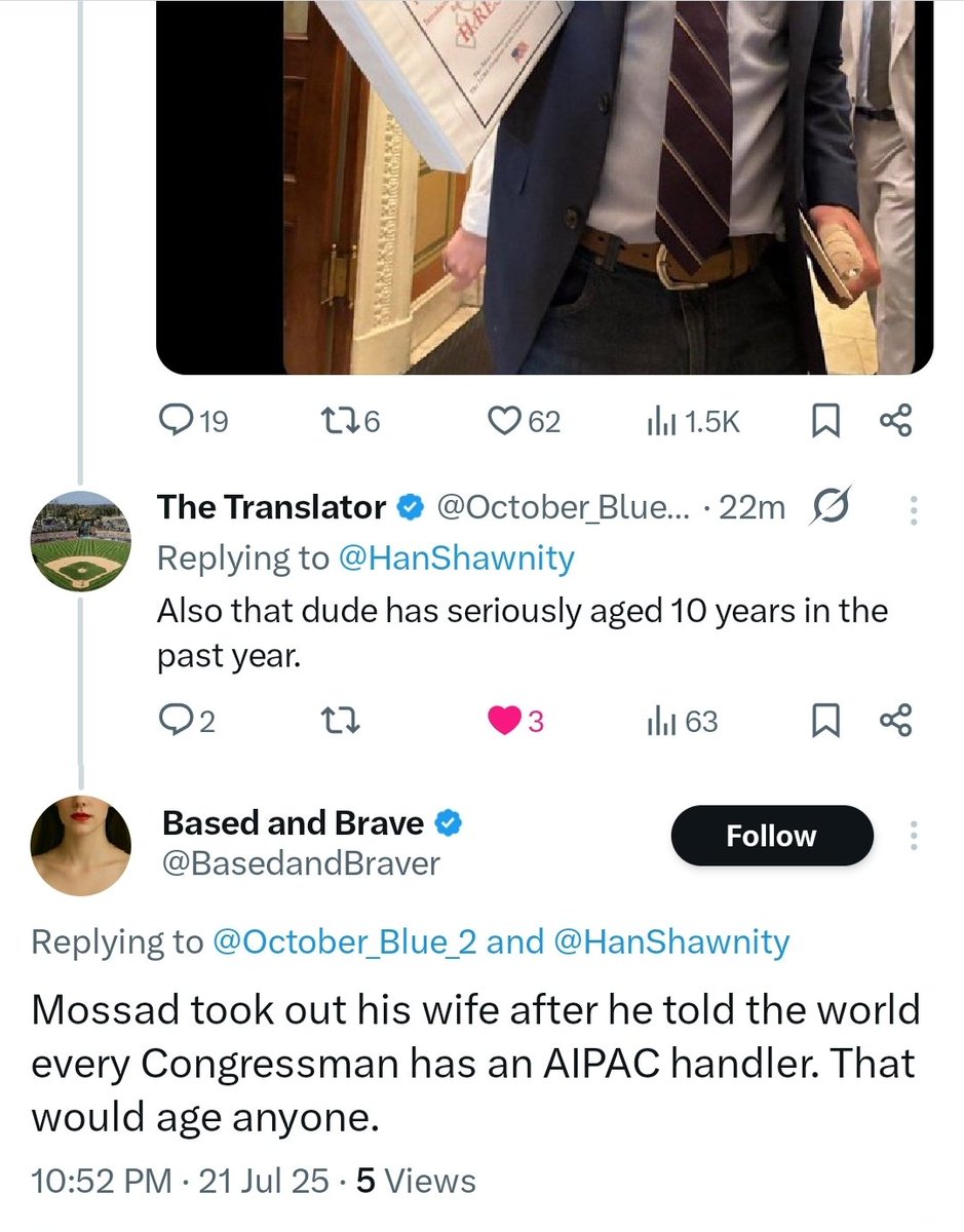 HanShawnity's tweet image. BREAKING: Newly released information from a rando on X reveals that the Mossad was responsible for the death of Thomas Massie's wife.
I wonder if Candace Owens knows about this.
It's unclear whether the assassination occurred before, during, or after they blackmailed Elmo…
