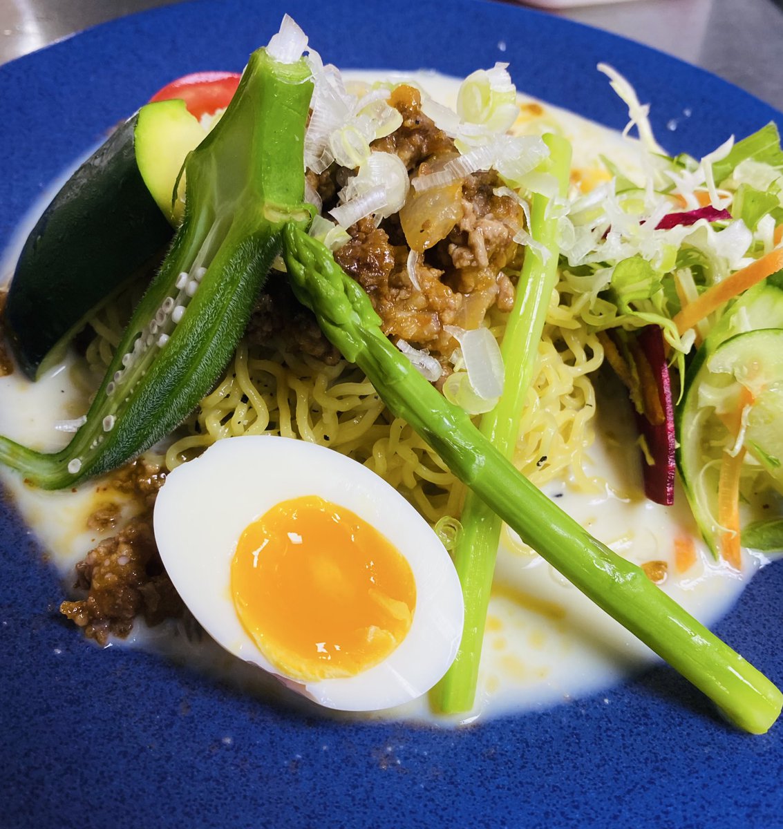 norain_u's tweet image. 豆乳担々麺
1200
地物夏野菜たっぷりです