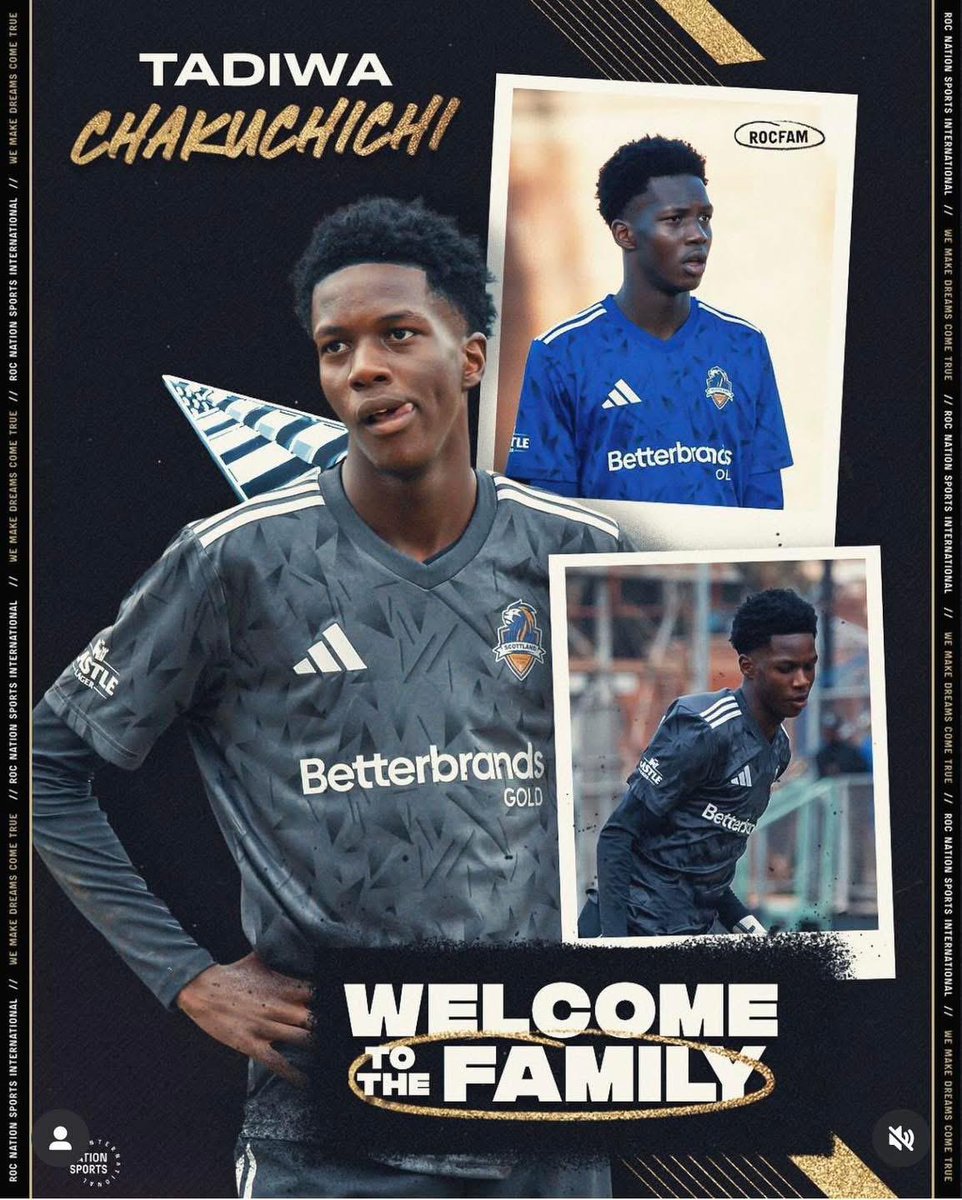16 year old Scottland winger Tadiwa Chakuchichi has been signed by Jay Z's Roc Nation Sports management.

Big move for the teenager who joins a player roaster that includes Real Madrid star Vinicius Jnr, Napoli's Kevin De Bruyne and Springboks captain Siya Kolisi.