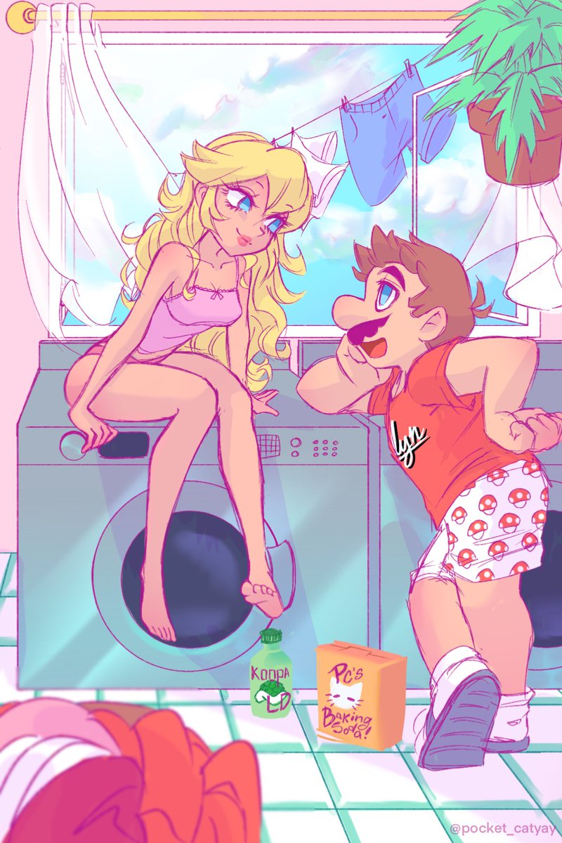 Relaxing laundry day 🧺🫧  #mario #PrincessPeach