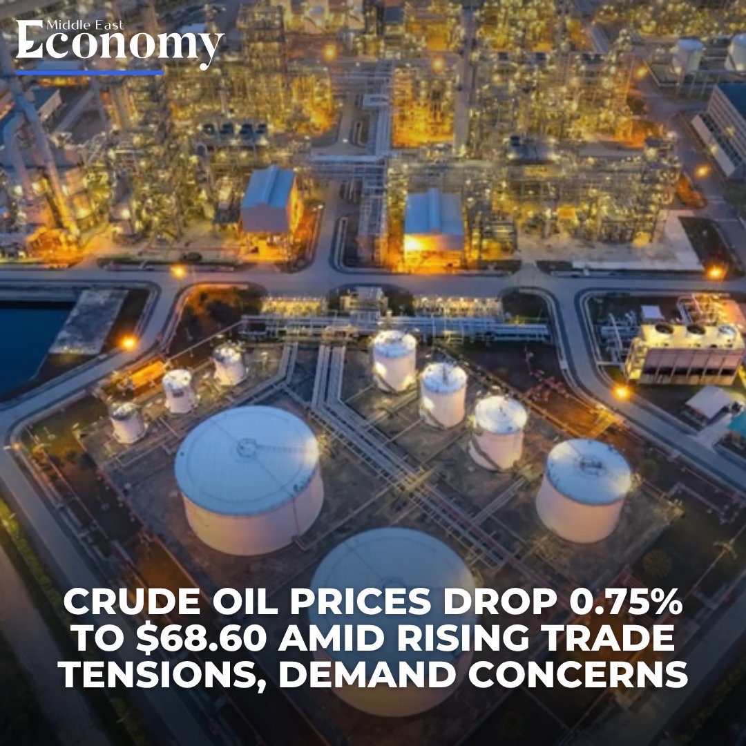 Economy_ME's tweet image. Oil prices declined on Tuesday amid rising concerns that the escalating trade conflict between major crude consumers, the U.S. and the European Union, could hinder fuel demand growth by stifling economic activity, which has negatively impacted investor sentiment.
Read more:…