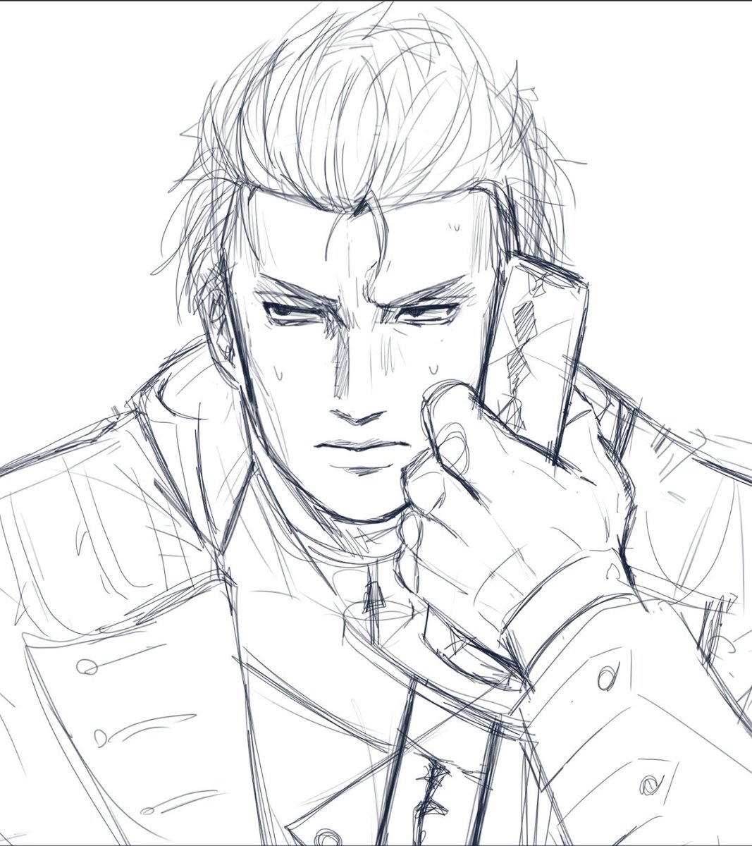 flourbun's tweet image. Been touching grass recently but I still gotta make time to draw my man 🙏