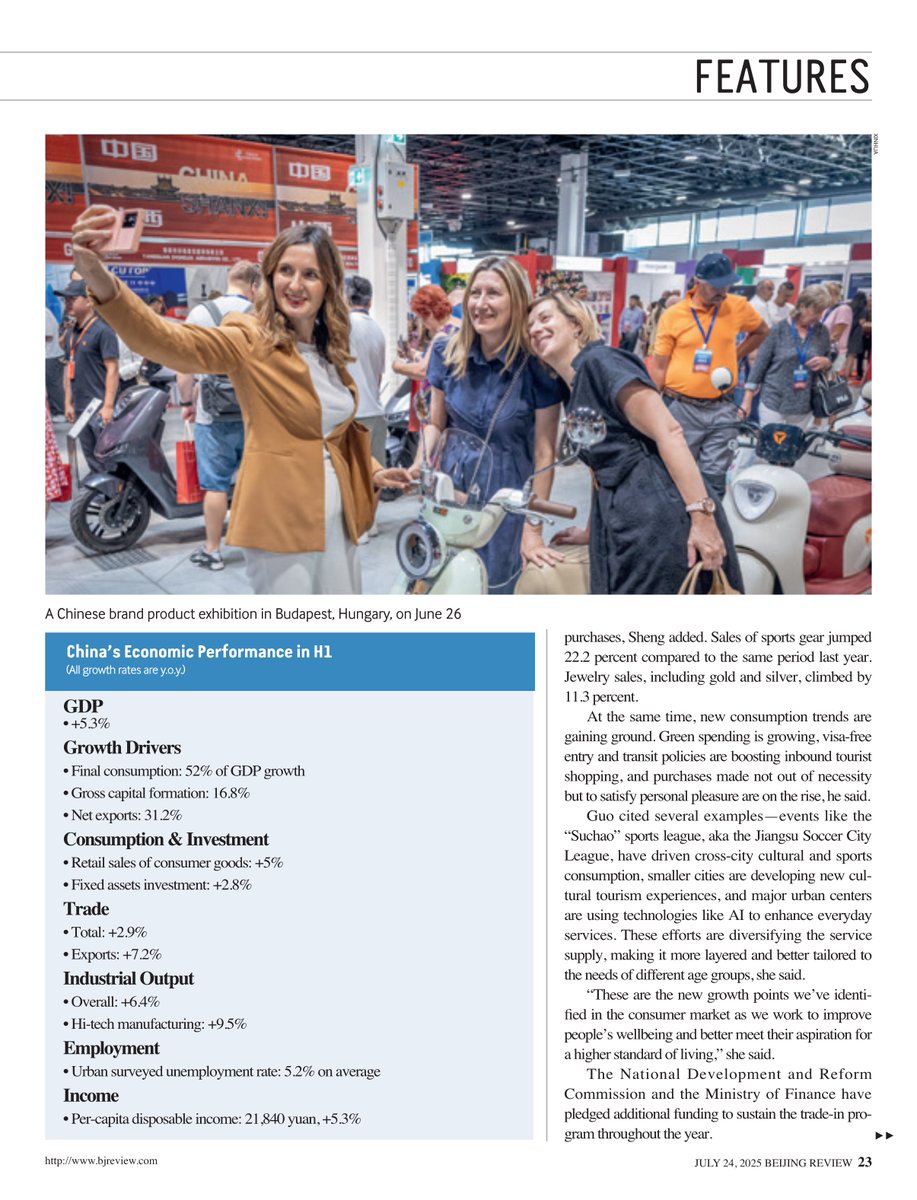 BeijingReview's tweet image. #BeijingReview #MidYear Snapshot of China’s economy--solid growth and continued #structural upgrading #H1
bjreview.com/Business/20250…
#ChinaEconNow