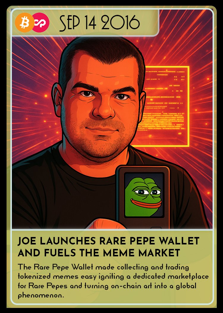ORBital Marketplace (@orbital_market) on Twitter photo 📣New OG-SAN Alert!
🐸 Are you familiar with Joe Looney’s <a href="/wasthatawolf/">J Loone Brickens 🧱</a> Rare Pepe Wallet?💰
Joe's launch of the Rare Pepe Wallet revolutionized the meme market by simplifying the collection and trading of tokenized memes.
#OGSAN #CryptoCollectibles #web3 #10years #OG 📣New OG-SAN Alert!
🐸 Are you familiar with Joe Looney’s <a href="/wasthatawolf/">J Loone Brickens 🧱</a> Rare Pepe Wallet?💰
Joe's launch of the Rare Pepe Wallet revolutionized the meme market by simplifying the collection and trading of tokenized memes.
#OGSAN #CryptoCollectibles #web3 #10years #OG