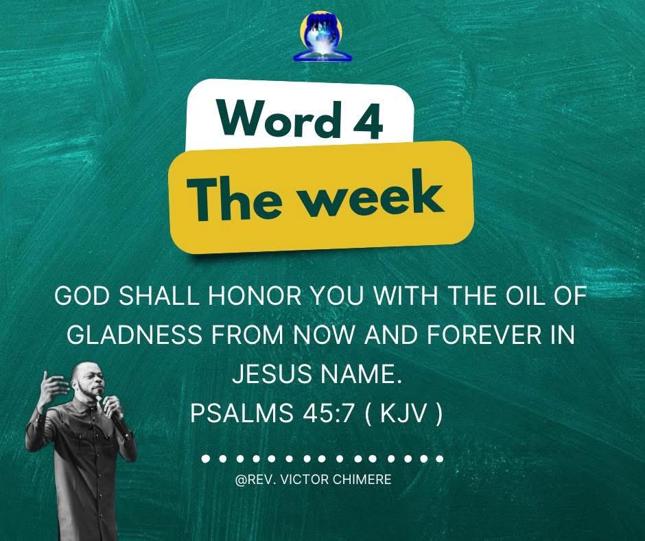 RulersCityIntl's tweet image. I DECREE UPON YOU THIS NEW WEEK, THE OIL OF GLADNESS. 
#revvictorchimere #gospel #WordForTheWeek