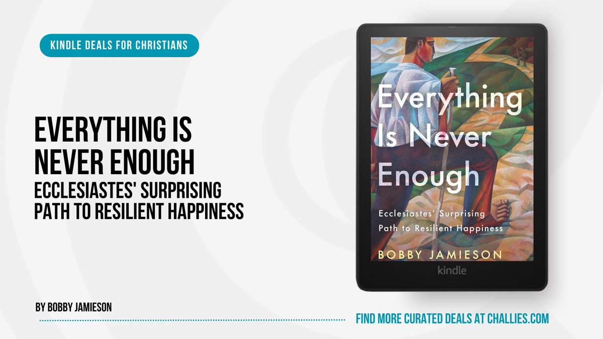challiesdeals's tweet image. Kindle Deal: Everything Is Never Enough by Bobby Jamieson (@bobby_jamieson). challies.com/kindle-deals-f… #ad