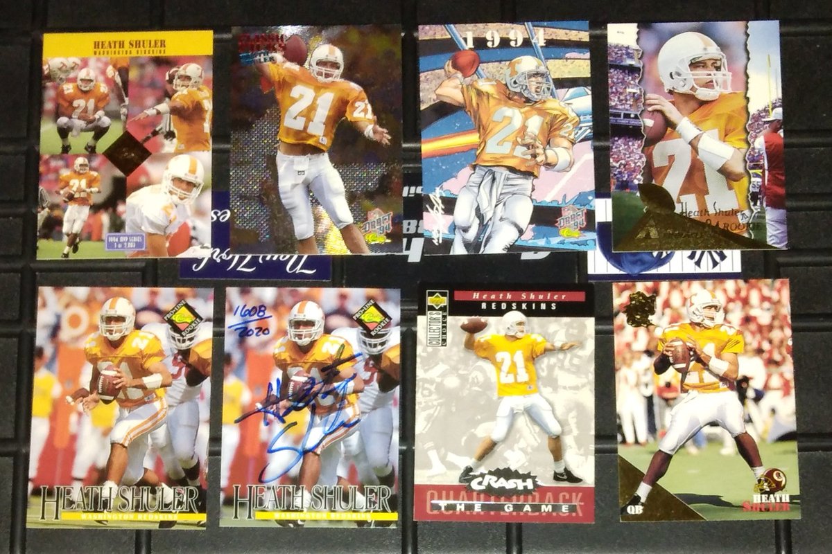 My new card project has officially begun. Rebuilding My <a href="/HeathShuler5/">Heath Shuler</a>  rookie card collectiion.

I live an hour from Knoxville so in 1994 everyone here was chasing Shuler rookies. I pulled the proline autograph and was a rock star for weeks because of it lol