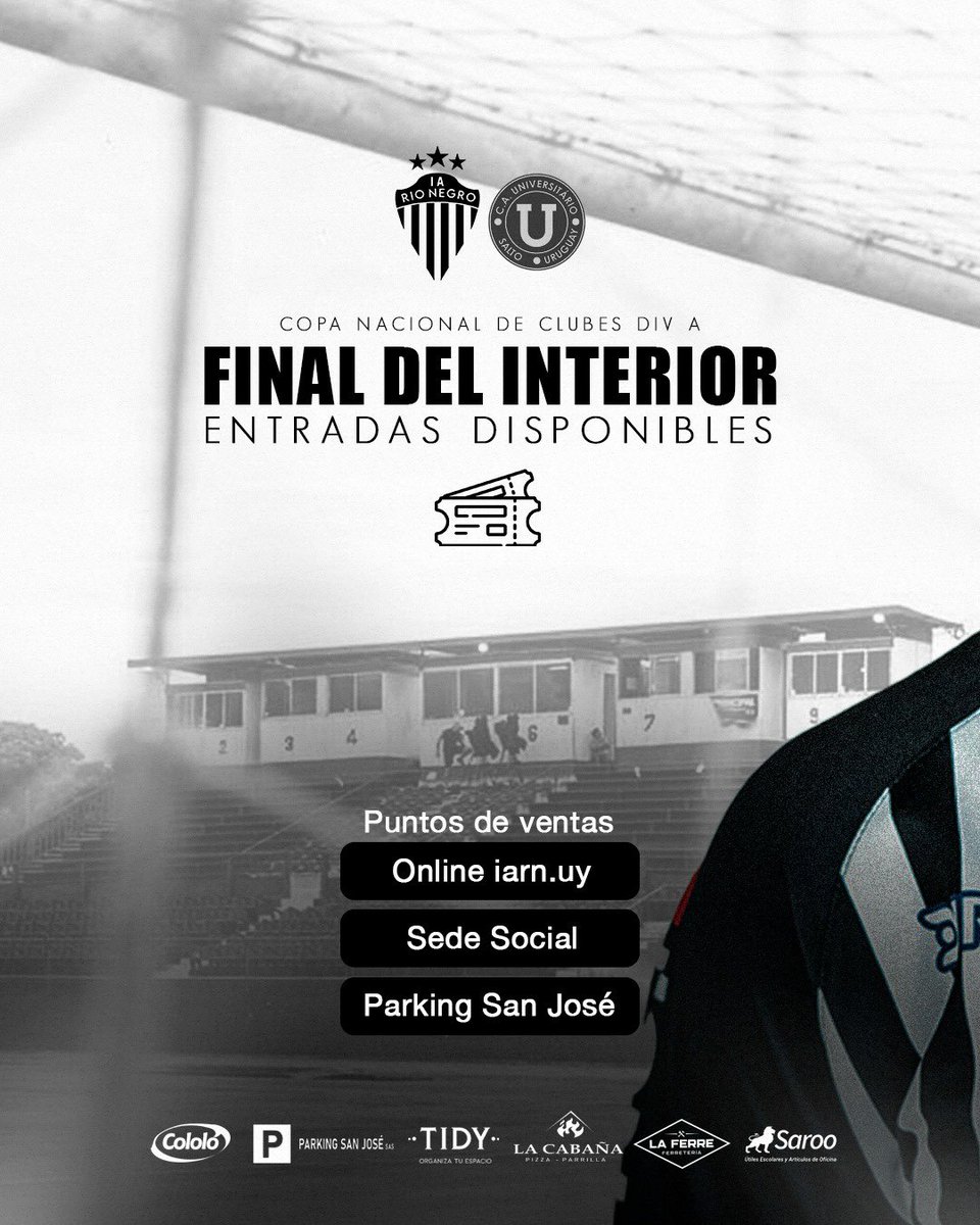 Todo pronto para la primera final: comprá tu entrada online

🎟️ iarn.uy/2025/07/21/tod…