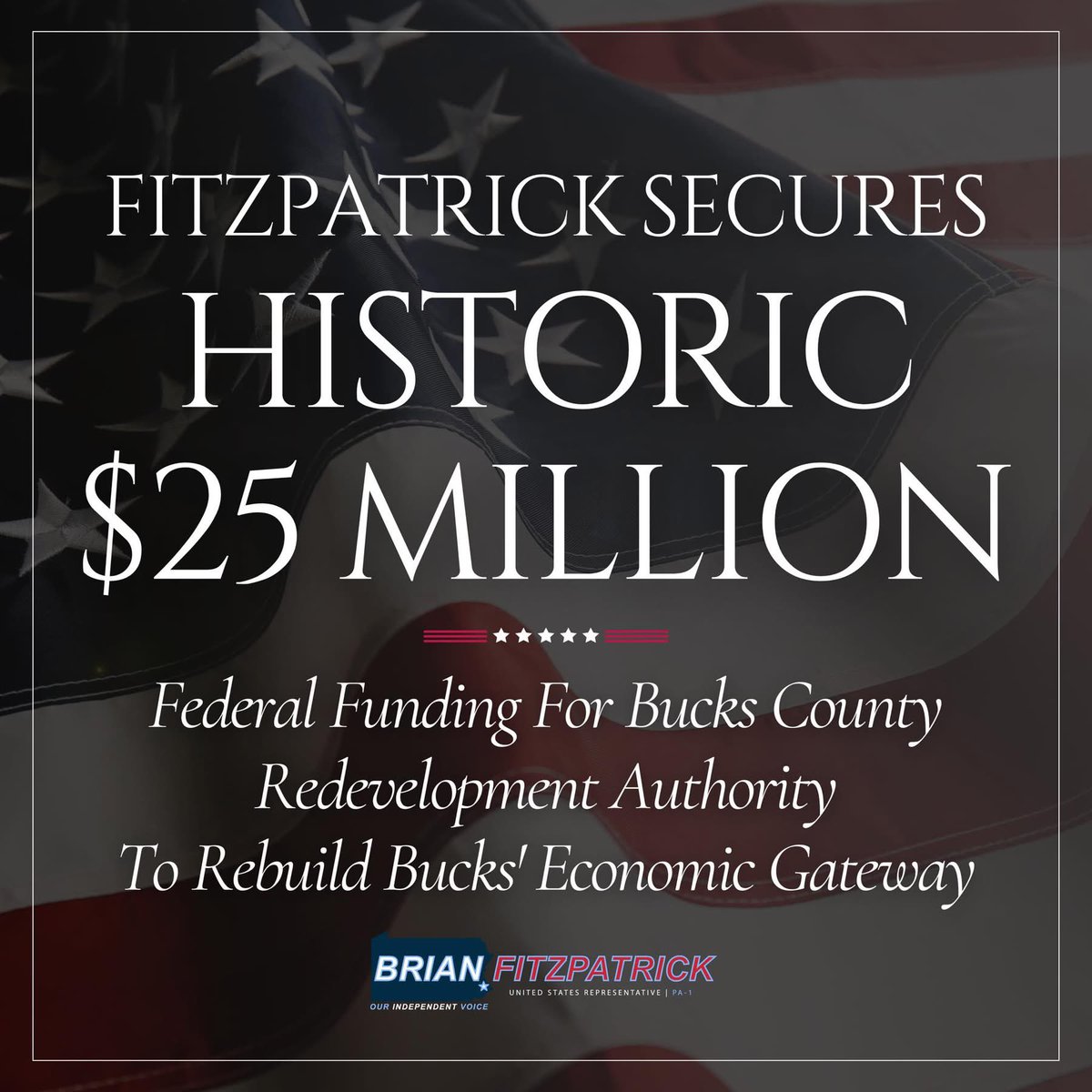 RepBrianFitz's tweet image. 🚨 BIG WIN FOR BUCKS COUNTY
I’m proud to announce I’ve secured $25 million to revitalize the Bristol Port Terminal—one of the largest infrastructure investments in our county’s history.
This transformative project will:
✅ Build a new 1,100-foot dock
✅ Modernize offloading…