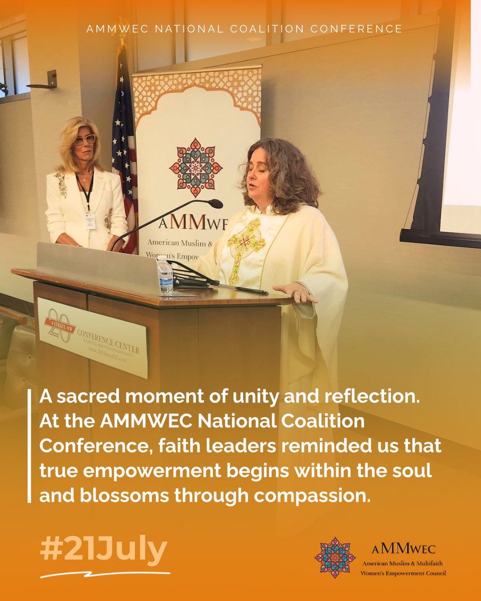 ammwecofficial's tweet image. A moment of unity, faith, and purpose.
At the AMMWEC National Coalition Conference, spiritual voices came together to remind us that true empowerment starts within — and grows through compassion, connection, and courage.
#21July #AMMWEC #FaithInAction #UnityThroughCompassion…
