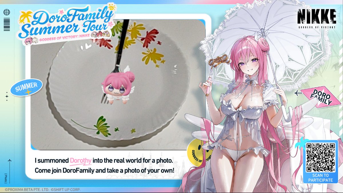 Haha.. how'd this chewy lil thing get on my plate? Guess I have no choice but to eat it since it's already there 😋 

#NIKKE 
#NIKKEdoro 
#NIKKEsummer2025