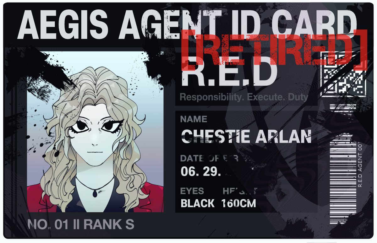 starryCosmos000's tweet image. ♦️CODE : RED
AEGIS Agent ID card
03. Chestie Arlan
#tapas #webtoon #comics #action #actioncomics #spy #spyseries #codered #code_red #webtoon #코드레드 #코드_레드 #만화 #웹툰 #타파스 #스파이 #액션만화 #액션웹툰