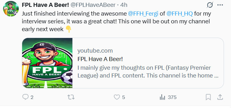 FplTiggy's tweet image. This one is an avoid🚫⛔️
DO NOT forget Fergi had an old account on X @Fergi222 now blocked by X !!! Loves to promote Paid To Enter FPL games
#FPLCommunity