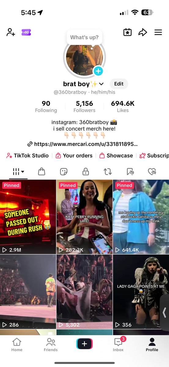 360bratboy's tweet image. if anyone wants to follow my tiktok @//360bratboy i posted all my mayhem ball concert vids!