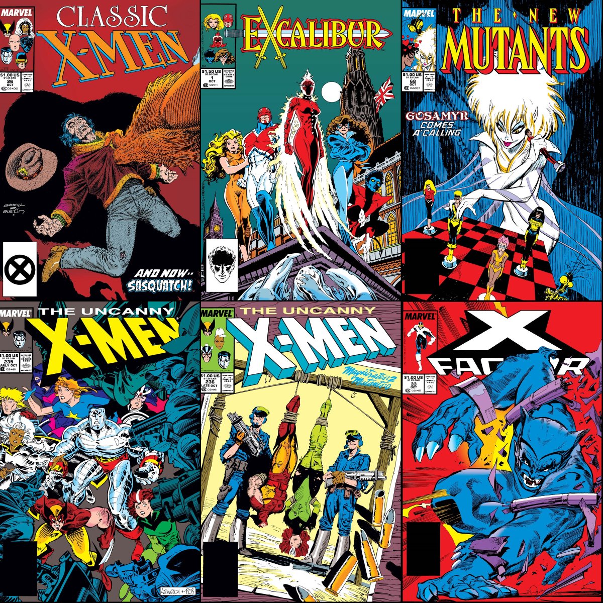 ClassicXMen's tweet image. X-books that were on sale with cover dates of October 1988.