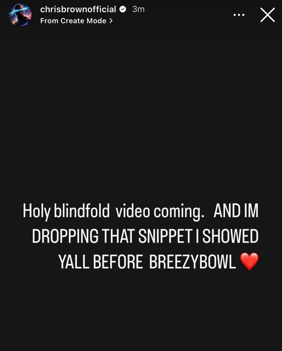 BreezyRelated's tweet image. Chris Brown reveals he’s dropping the music video for his latest single ‘Holy Blindfold’ soon

He also revealed he’s dropping a new track that samples Usher’s ‘Nice &amp;amp; Slow’.